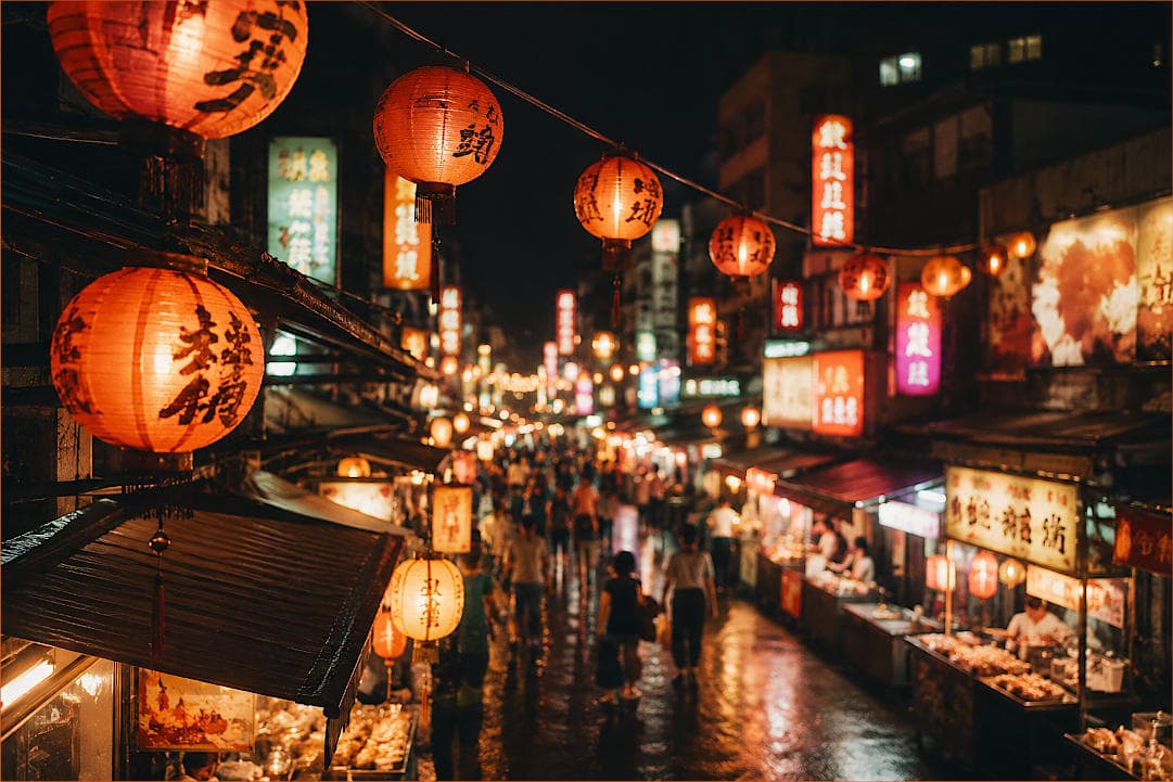 台湾夜市の画像