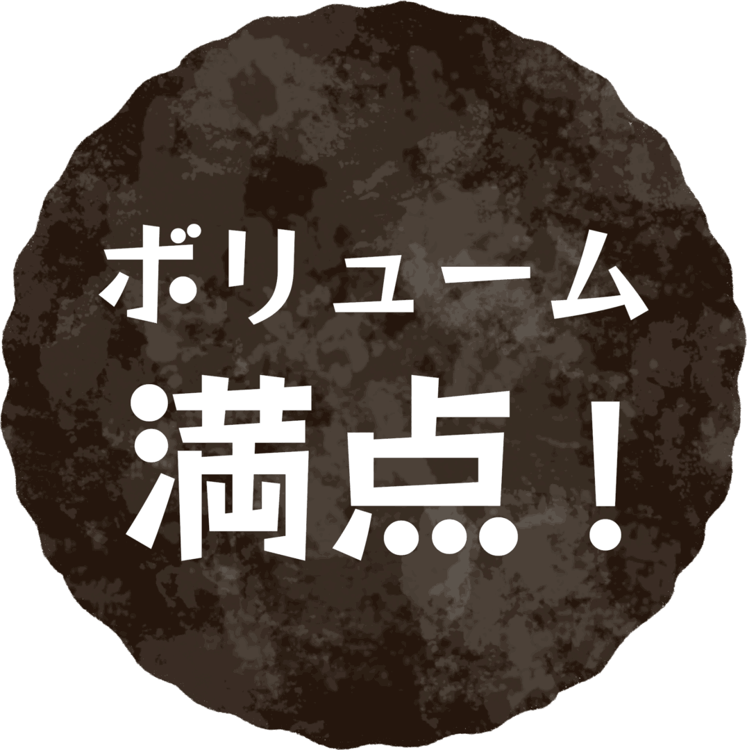 ボリューム満点！
