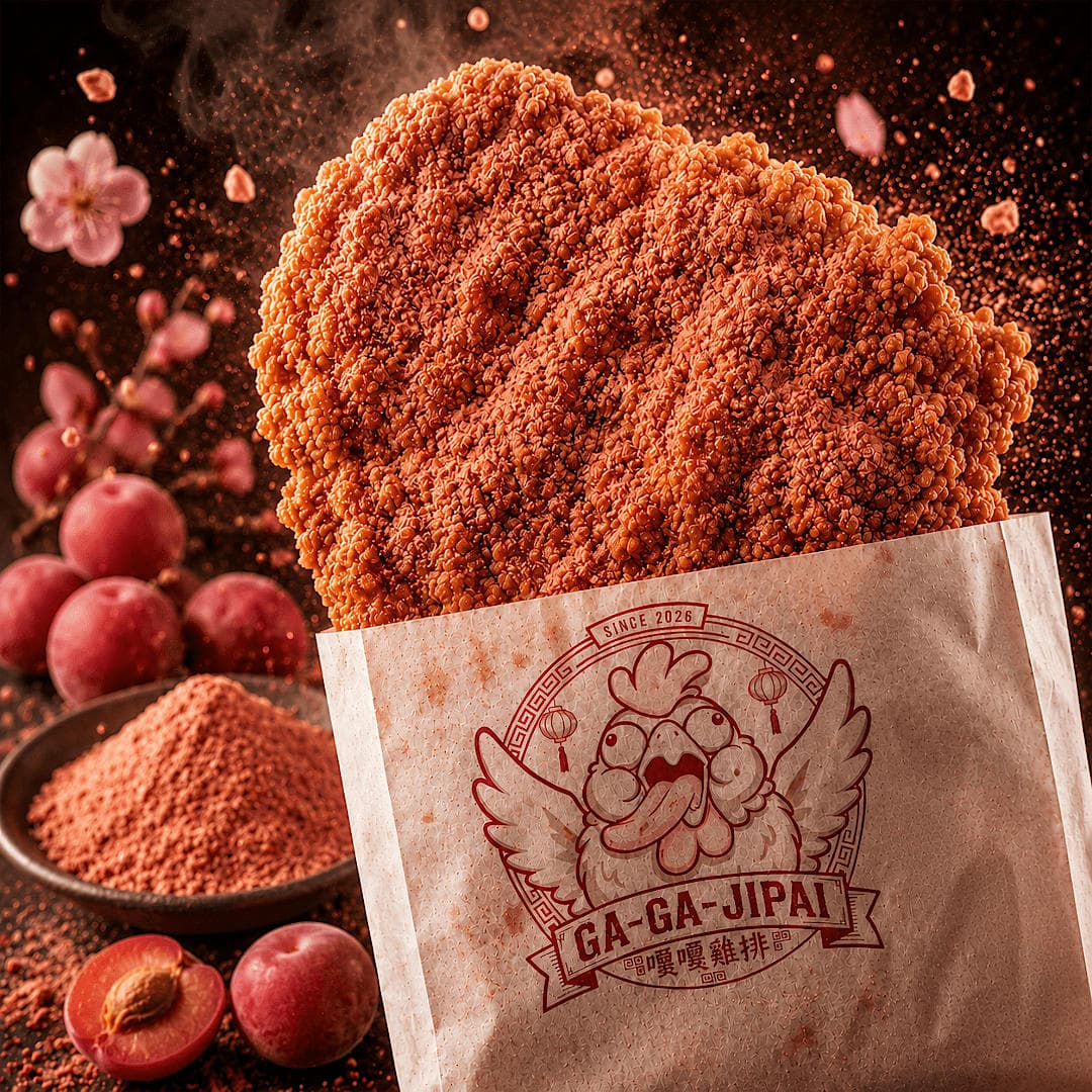甘梅粉で味付けされたガーガージーパイの画像